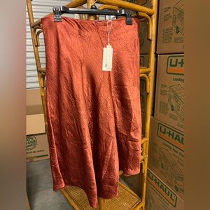 Vince satin crinkle skirt